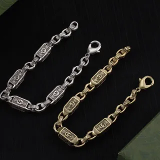 Gucci Ophidia Chain Bracelet Braceletes de metal em tom prata e dourado