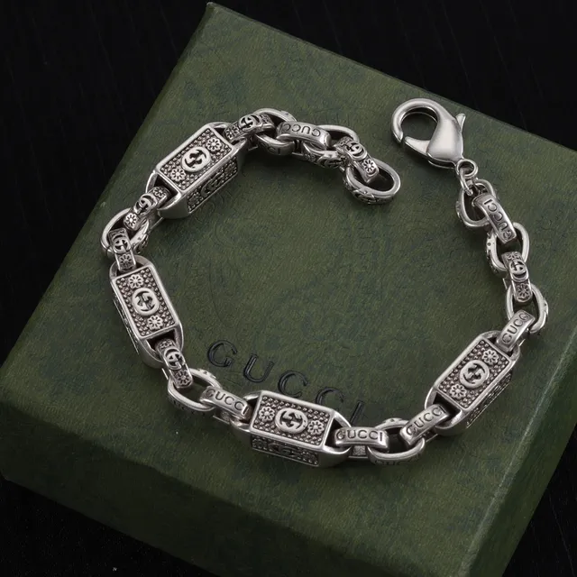 Gucci Ophidia Chain Bracelet Silver and Gold Tone Metal Bracelets 3