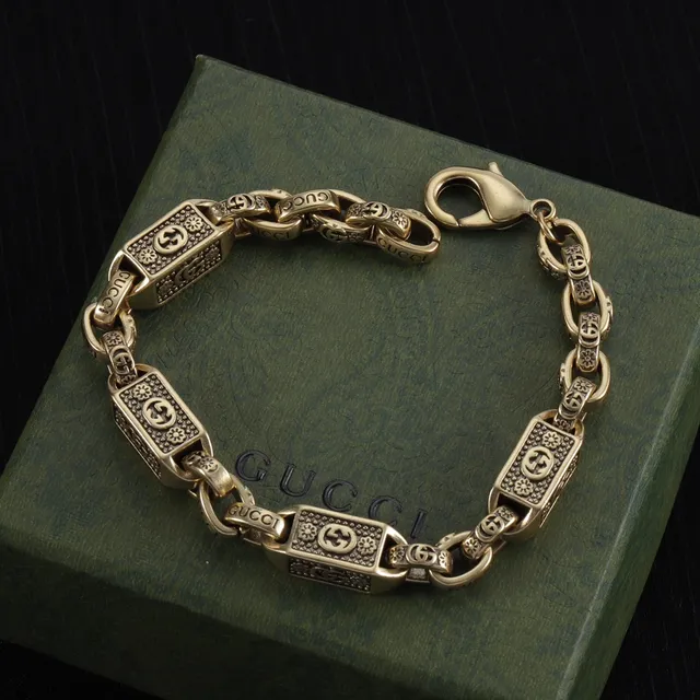Gucci Ophidia Chain Bracelet Silver and Gold Tone Metal Bracelets 4