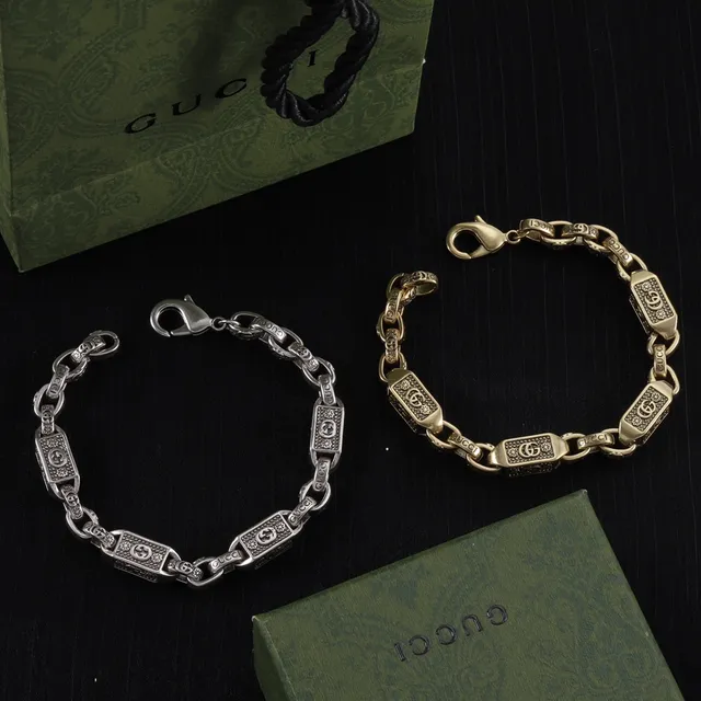 Gucci Ophidia Chain Bracelet Silver and Gold Tone Metal Bracelets 5