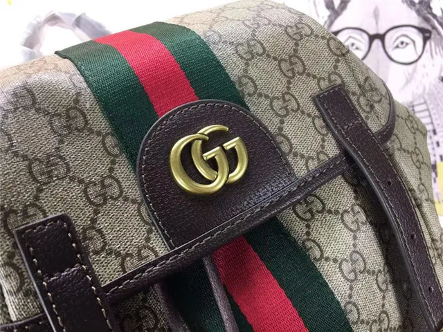Gucci Ophidia GG Monogram Canvas Web Stripe Casual Backpack 4