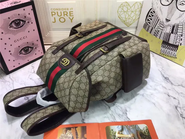 Gucci Ophidia GG Monogram Canvas Web Stripe Casual Backpack 6