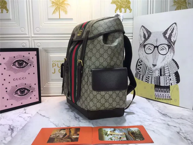 Gucci Ophidia GG Monogram Canvas Web Stripe Casual Backpack 8