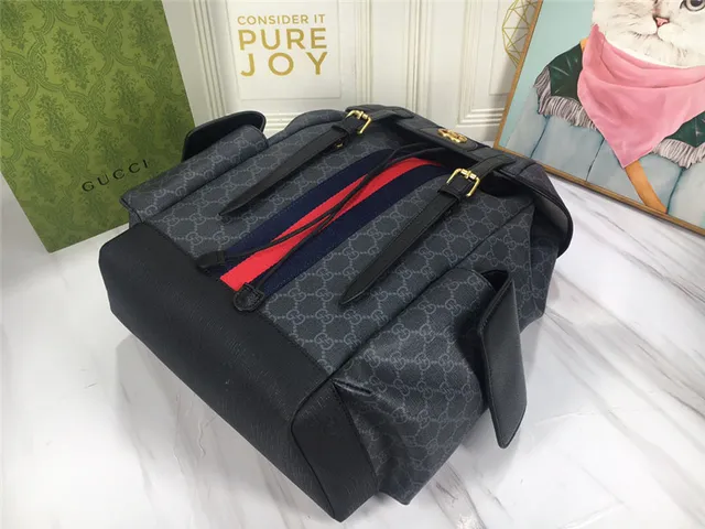 Gucci Ophidia GG Monogram Canvas Web Stripe Casual Backpack 14