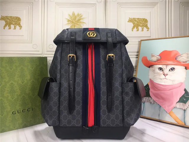 Gucci Ophidia GG Monogram Canvas Web Stripe Casual Backpack 19