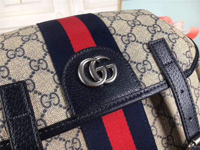 Gucci Ophidia GG Monogram Canvas Web Stripe Casual Backpack 22
