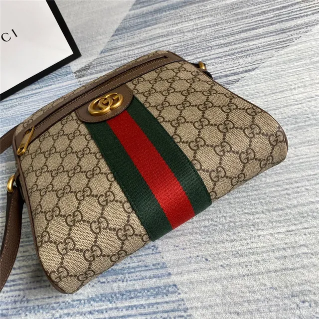Gucci Ophidia GG Monogram Canvas Web Stripe Messenger Bag 6