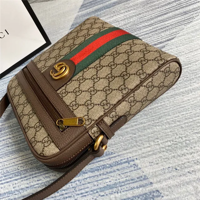 Gucci Ophidia GG Monogram Canvas Web Stripe Messenger Bag 7