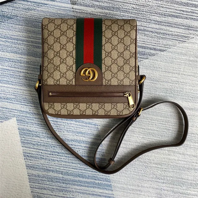 Gucci Ophidia GG Monogram Canvas Web Stripe Messenger Bag 8