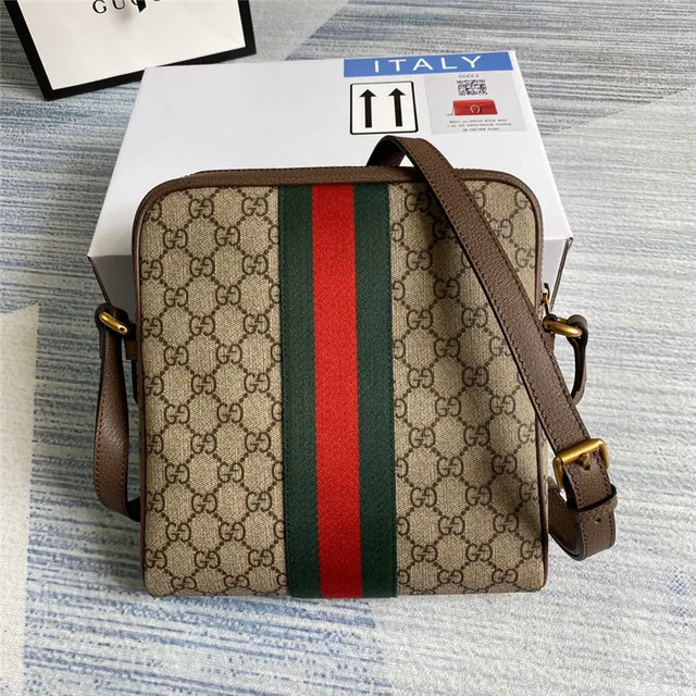 Gucci Ophidia GG Monogram Canvas Web Stripe Messenger Bag 9