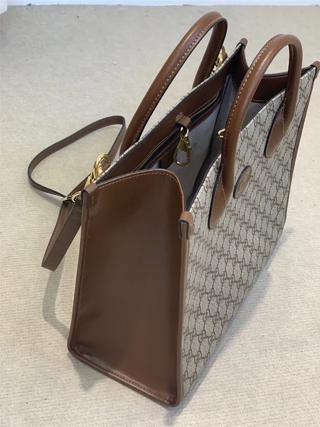 Gucci Ophidia GG Supreme Sac Tote Beige et Marron 2