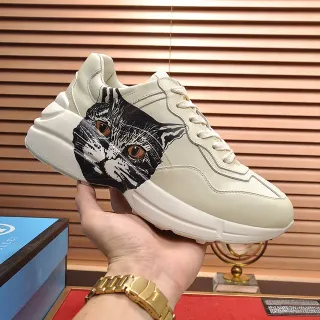 Gucci Rhyton Cat Print Off-White Lifestyle Sneakers