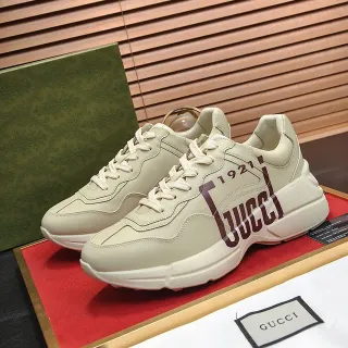 Gucci Screener بيج نعل أحمر طباعة لوجو Oversized كانكي سنيكرز