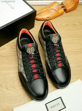 Gucci Screener Black and Beige GG Monogram Lifestyle Sneakers 3