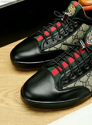 Gucci Screener Black and Beige GG Monogram Lifestyle Sneakers 5