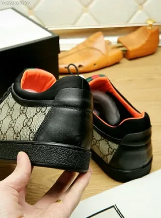 Gucci Screener Black and Beige GG Monogram Lifestyle Sneakers 8