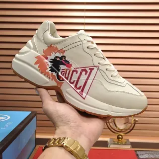 Gucci Screener Off-White Graphic Bird Lifestyle Sneakers