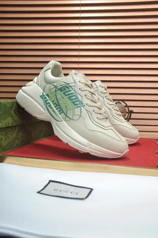Gucci Screener Off-White Leather Interlocking GG Logo Lifestyle Sneakers 7