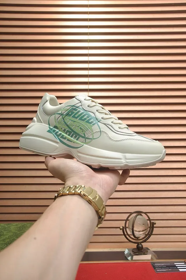 Gucci Screener Off-White Leather Interlocking GG Logo Lifestyle Sneakers 8