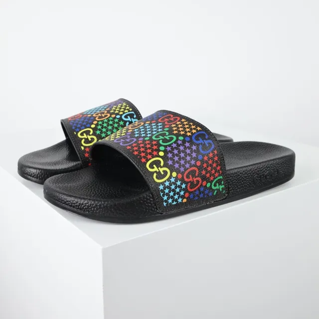 Gucci Screener Rainbow GG Print Slippers 2