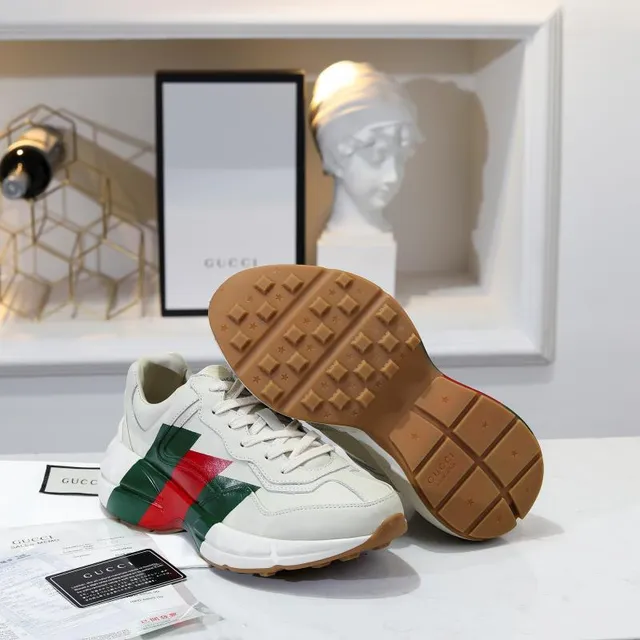 Gucci Screener White Red Lip Graphic Chunky Sneakers 3