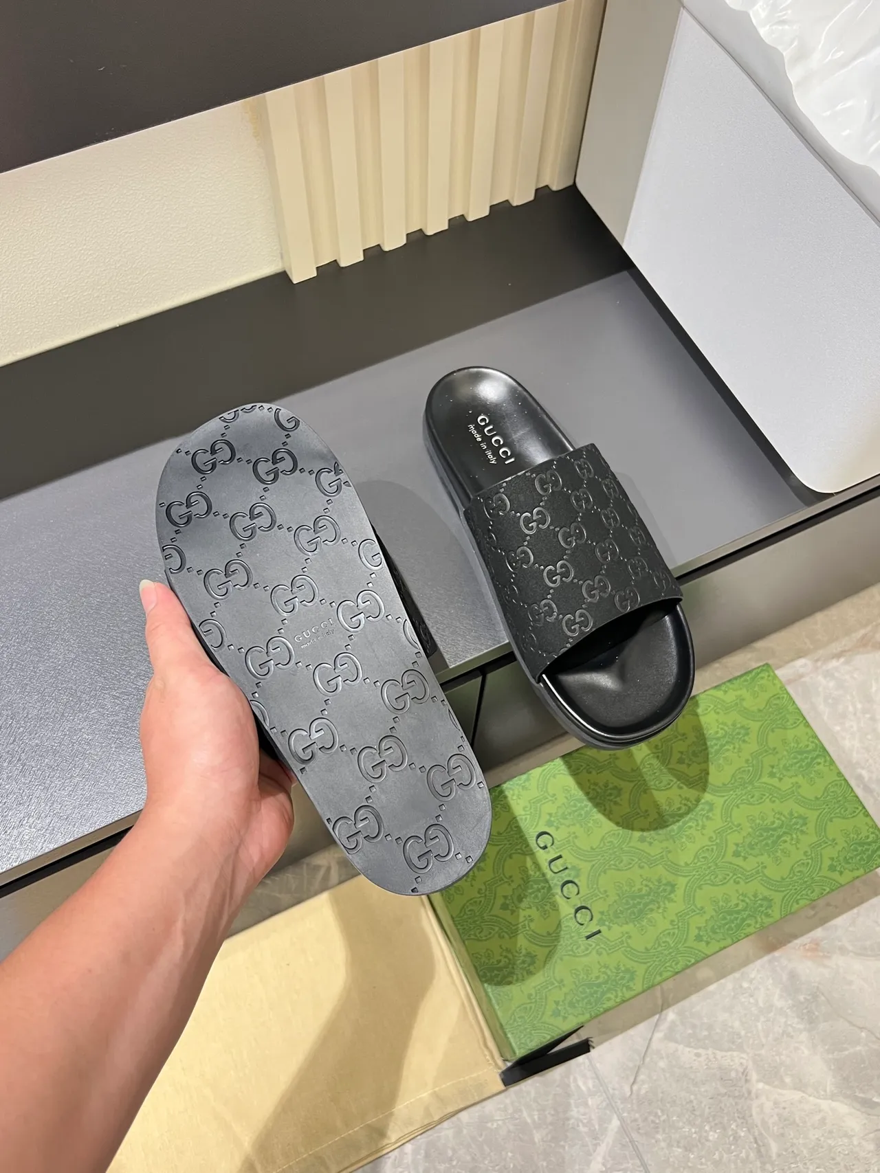 Gucci Slide Embossed GG Monogram Slippers 2