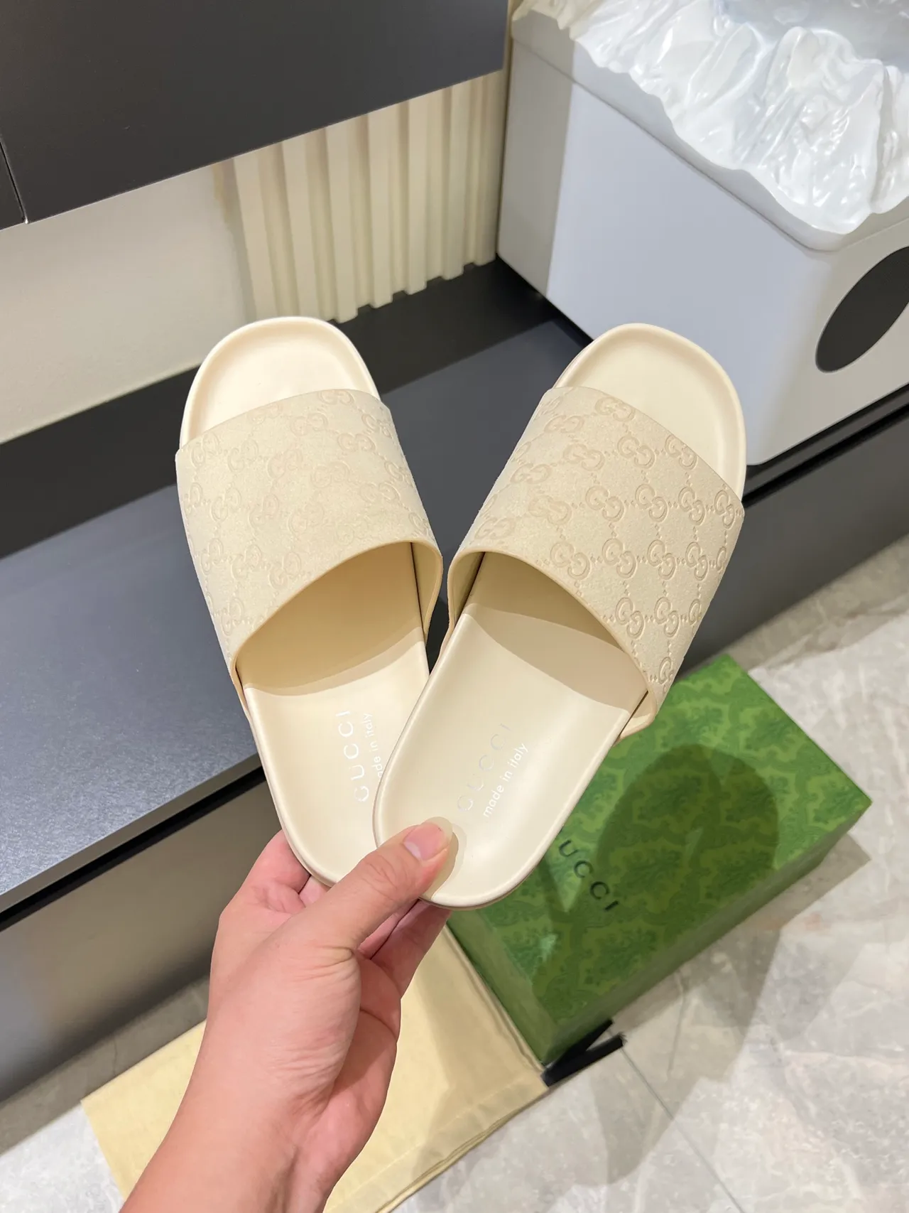 Gucci Slide Embossed GG Monogram Slippers 7