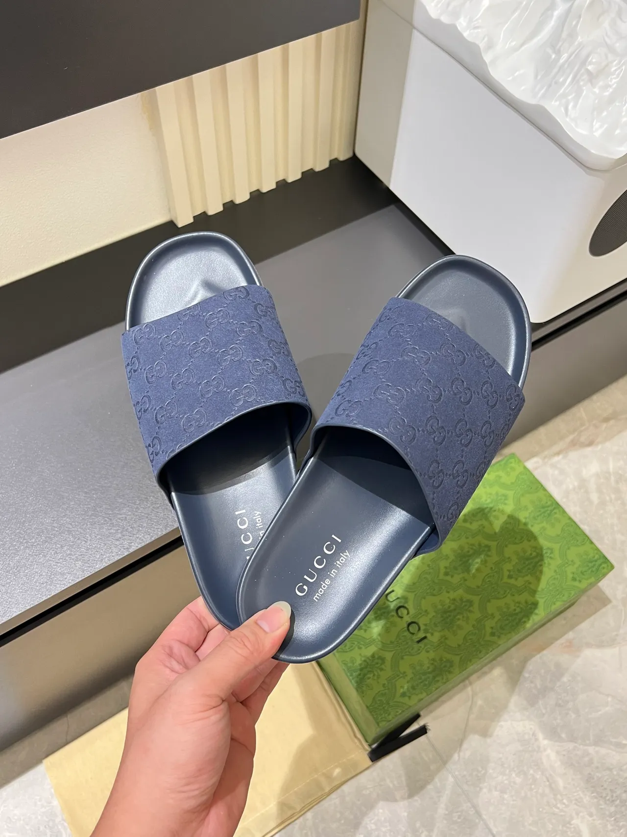 Gucci Slide Embossed GG Monogram Slippers 8