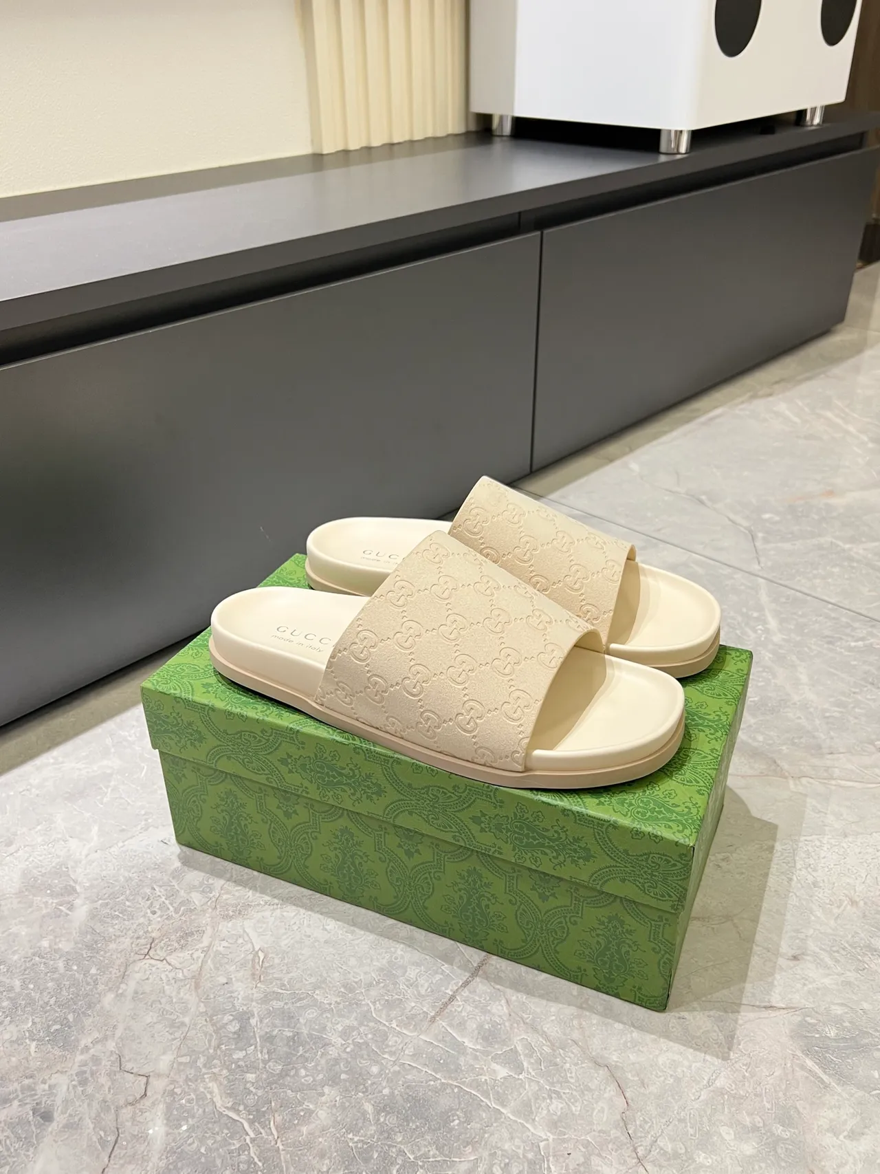 Gucci Slide Embossed GG Monogram Slippers 11
