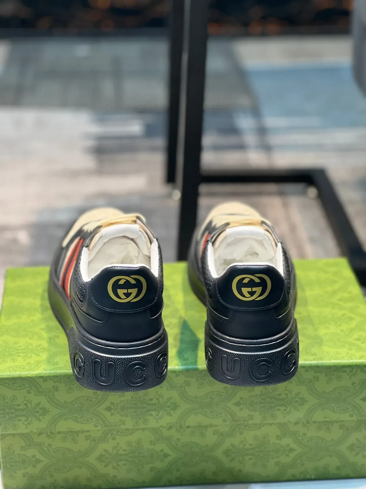 Gucci Tennis 1977 Monogram Canvas and Leather Web Stripe Lifestyle Sneakers 2