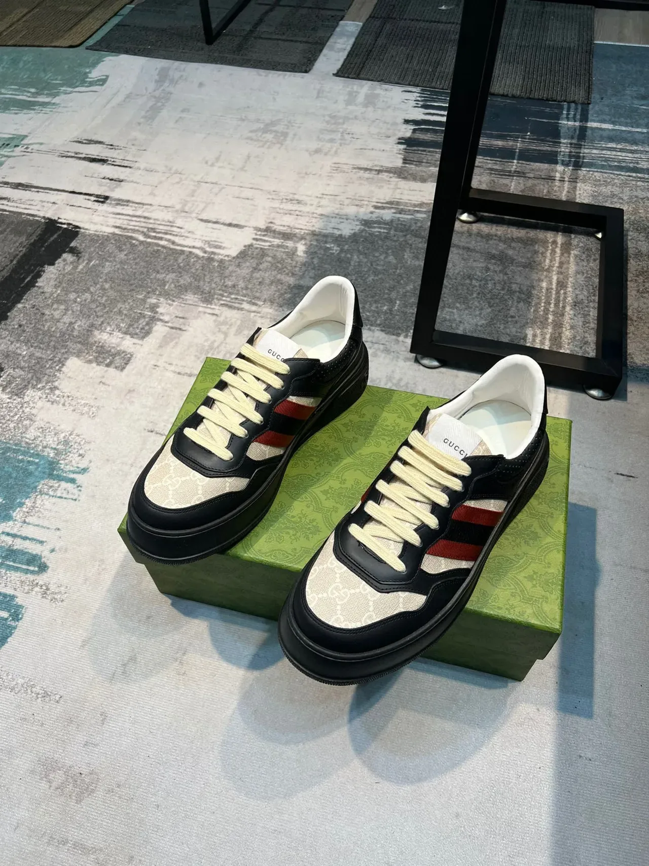 Gucci Tennis 1977 Monogram Canvas and Leather Web Stripe Lifestyle Sneakers 5