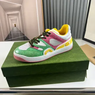 Gucci Tennis 1977 متعدد الألوان جلد مموج أحذية رياضية أسلوب حياة