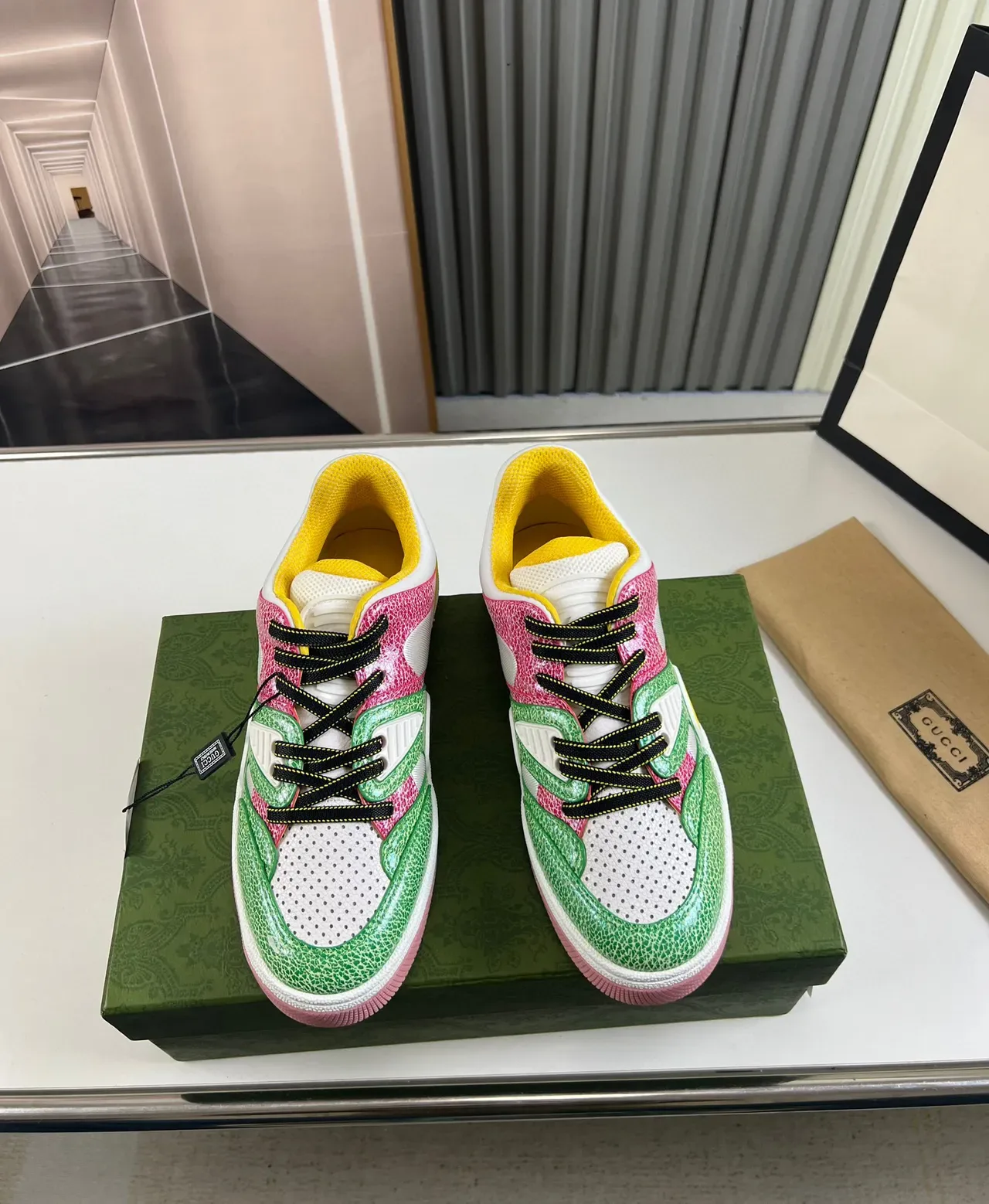 Gucci Tennis 1977 Multicolore Cuir texturé Sneakers Lifestyle 9
