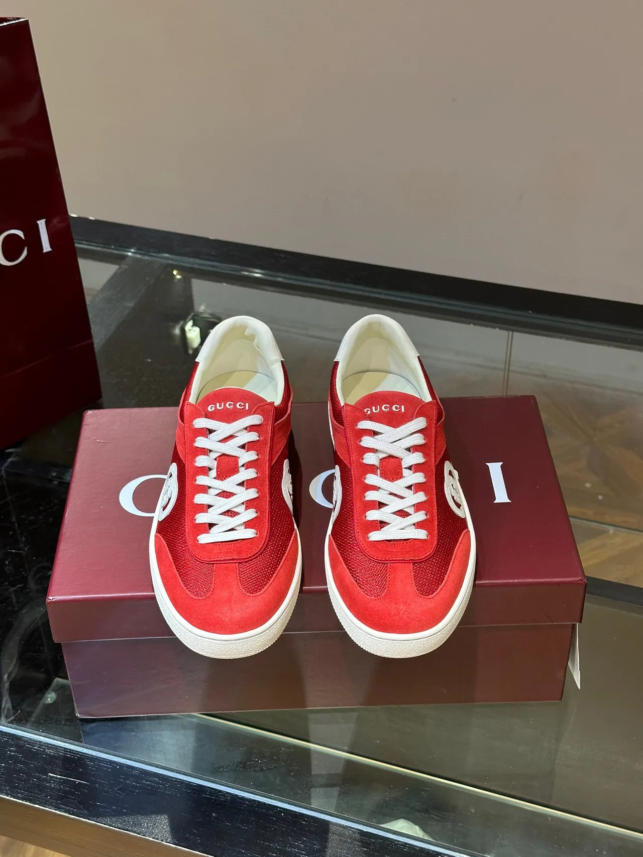 Gucci Tennis 1977 Red and White Lifestyle Sneakers 2