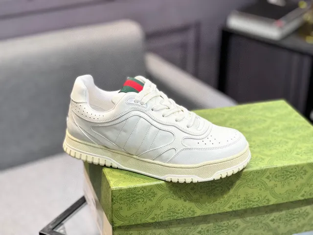 Gucci Tennis 1977 White Leather Web Stripe Lifestyle Sneakers 2