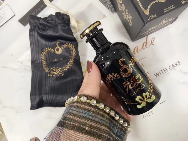 Gucci The Voice of Snake Black Gold Ornate Baroque Detailing Glass Bottle Perfume 2