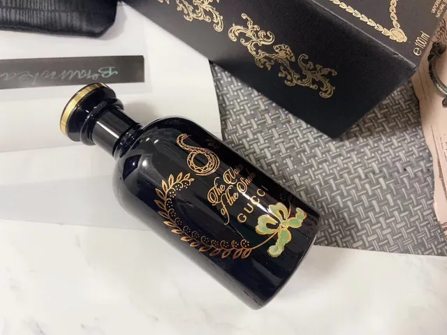 Gucci The Voice of Snake Black Gold Ornate Baroque Detailing Glass Bottle Perfume 4