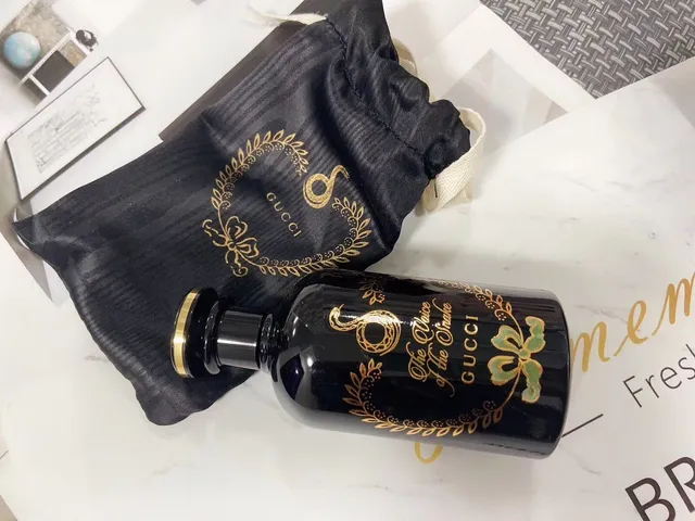 Gucci The Voice of Snake Black Gold Ornate Baroque Detailing Glass Bottle Perfume 8