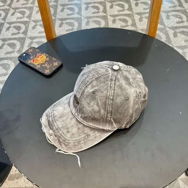 Gucci Washed Gray Denim Baseball Cap 3