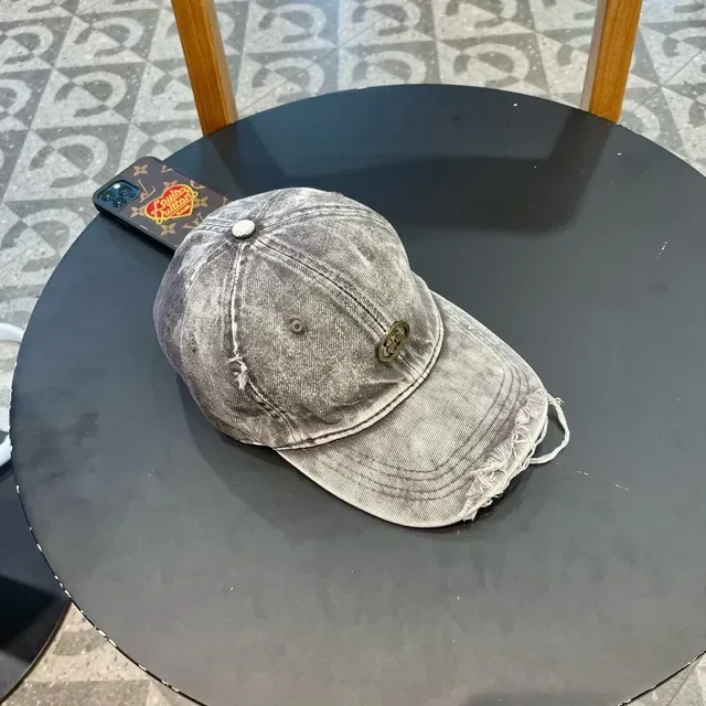 Gucci Washed Gray Denim Baseball Cap 4