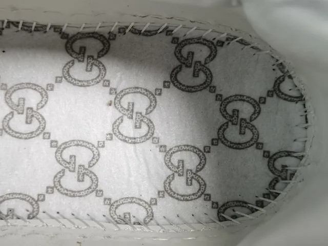 Gucci White Gold Platform Sole Perforated Leather Lifestyle Sneakers 3
