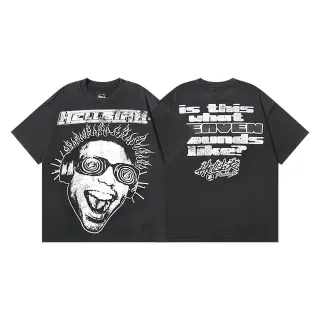 تيشيرت أوفرسايز Hellstar بطبعة وجه مشوّه