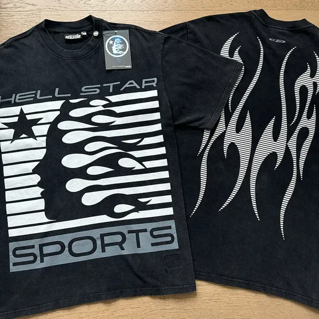 Hellstar Graphic Flame Print Oversized T-Shirt 7