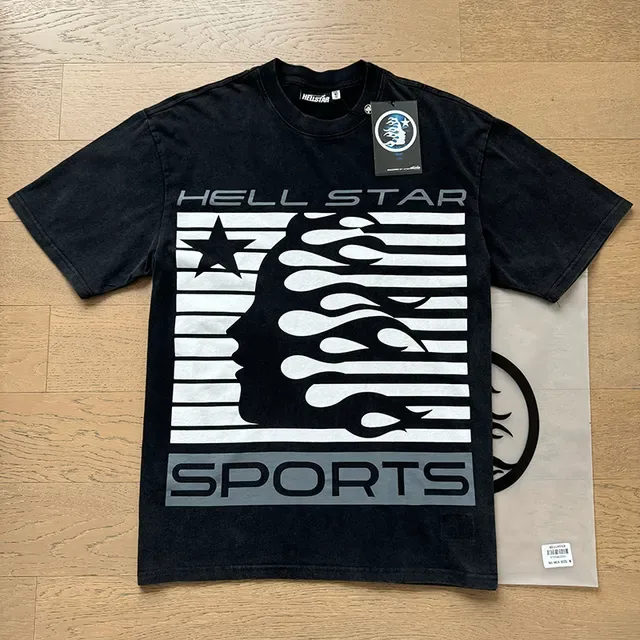 Hellstar Graphic Flame Print Oversized T-Shirt 9