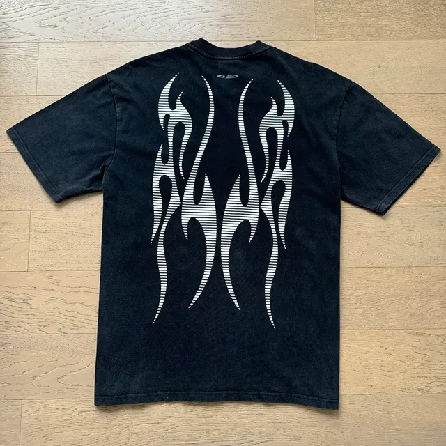 Hellstar Graphic Flame Print Oversized T-Shirt 10