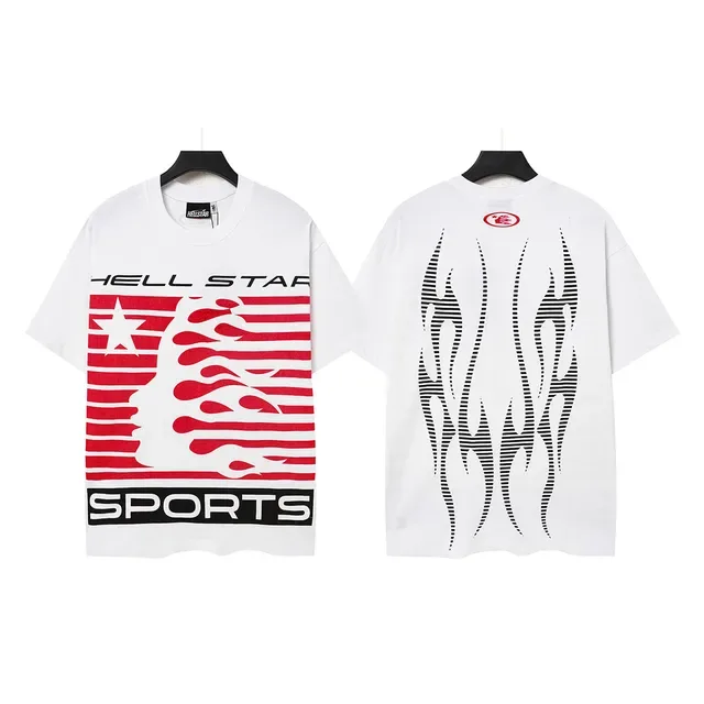Hellstar Graphic Flame Print White T-Shirt 2