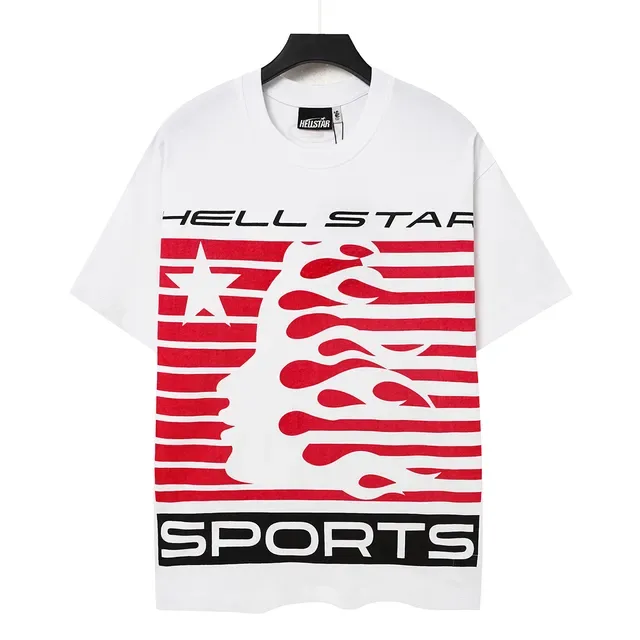 Hellstar Graphic Flame Print White T-Shirt 3