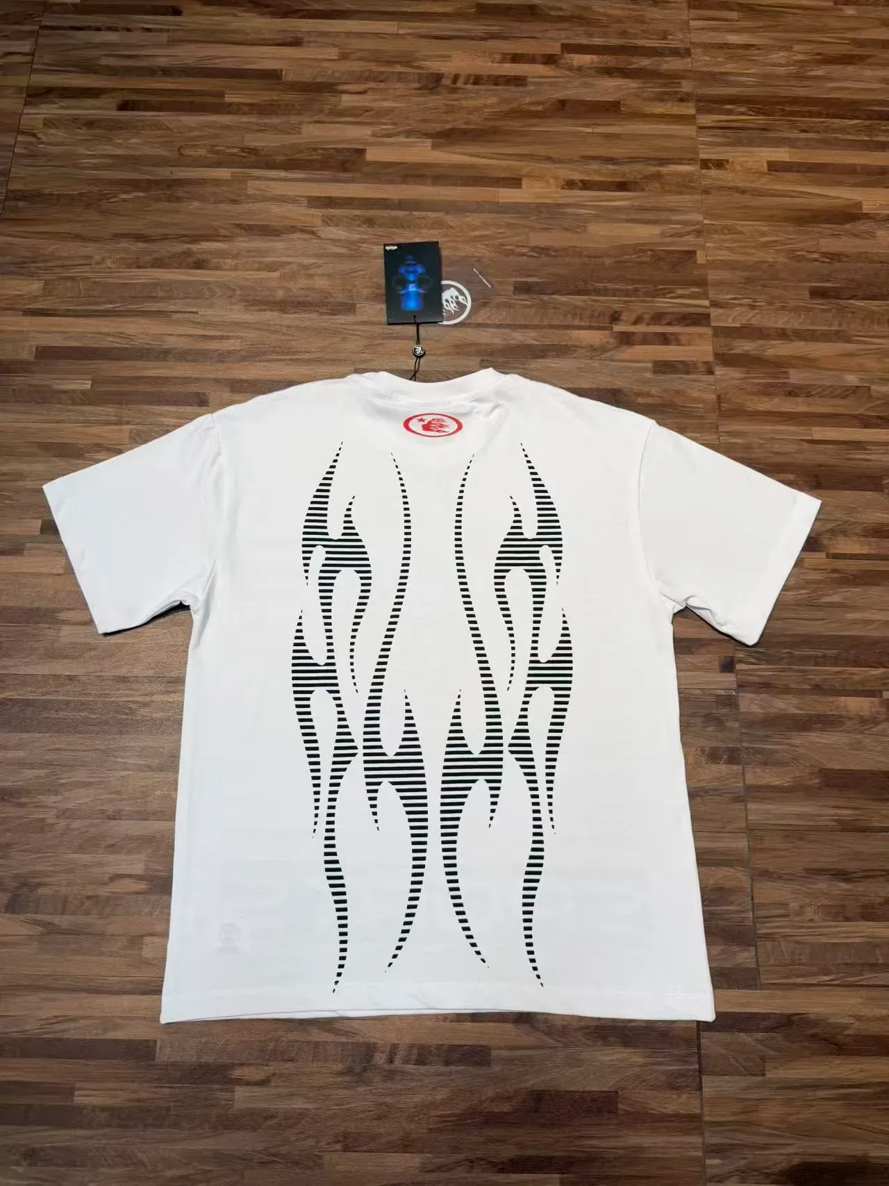 Hellstar Graphic Flame Print White T-Shirt 5