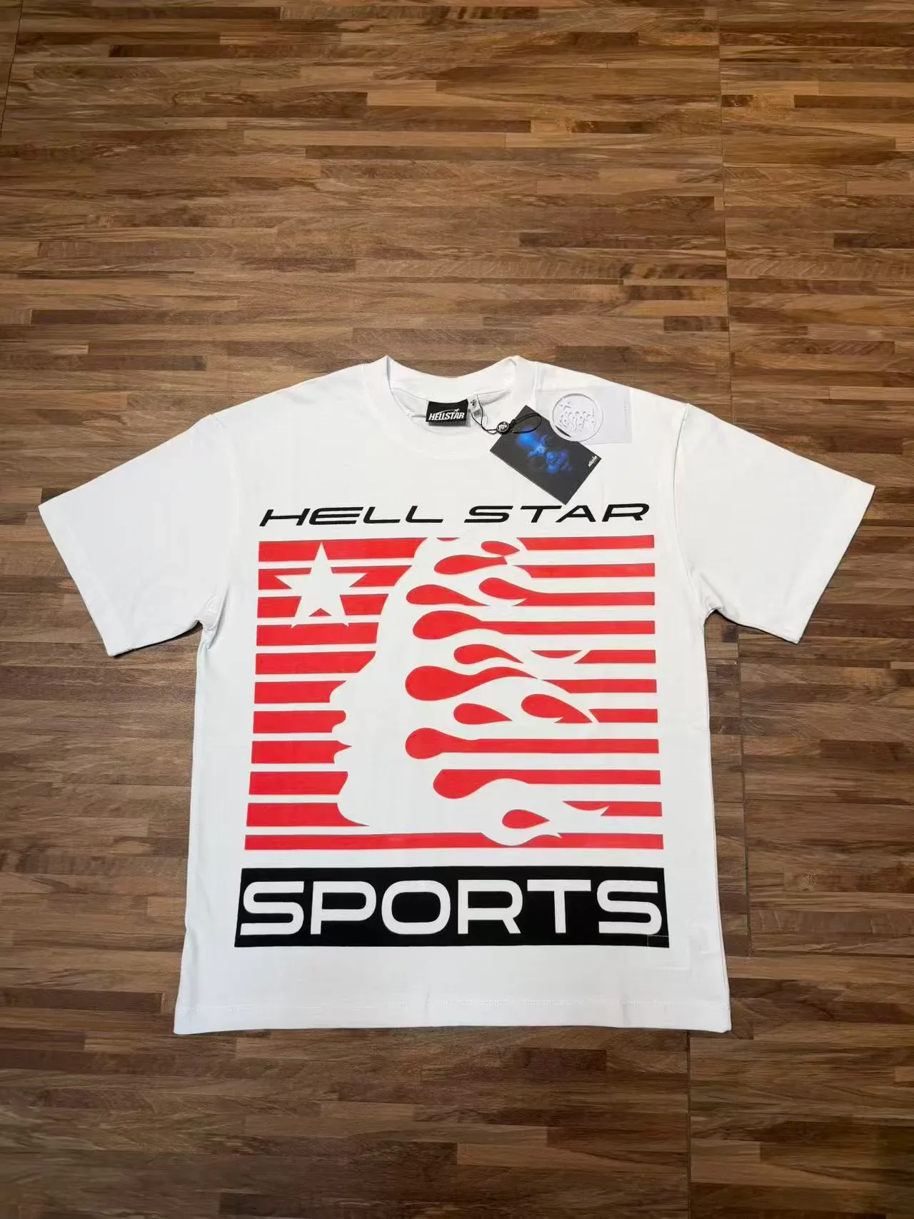 Hellstar Graphic Flame Print White T-Shirt 6