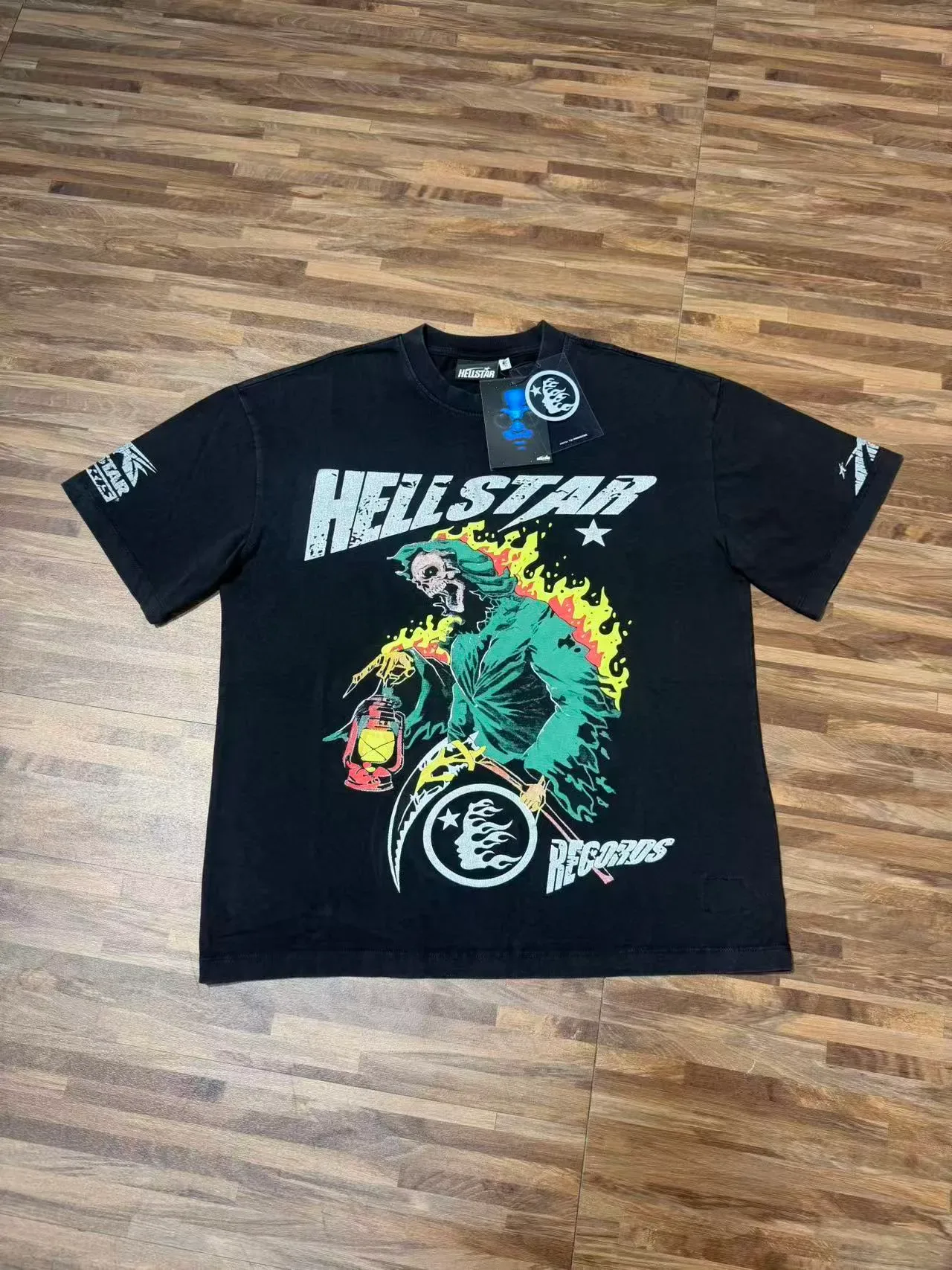 Hellstar Graphic Print Distressed Typography Oversized T-Shirt 2